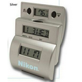 Press Up Triple LCD Alarm Clock W/ Temperature & Calendar